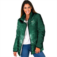 Custom Ireland Rugby Pride Padded Jacket Celtic Shamrock Flame Fire Style