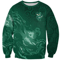 Custom Ireland Rugby Pride Sweatshirt Celtic Shamrock Flame Fire Style