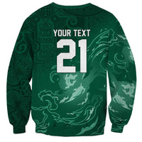 Custom Ireland Rugby Pride Sweatshirt Celtic Shamrock Flame Fire Style