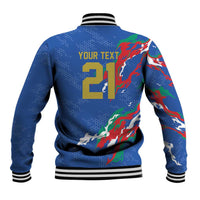 Custom Italy Rugby Pride Baseball Jacket Gli Azzurri Flame Fire Style