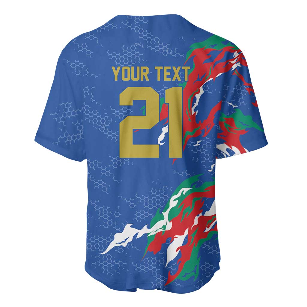 Custom Italy Rugby Pride Baseball Jersey Gli Azzurri Flame Fire Style