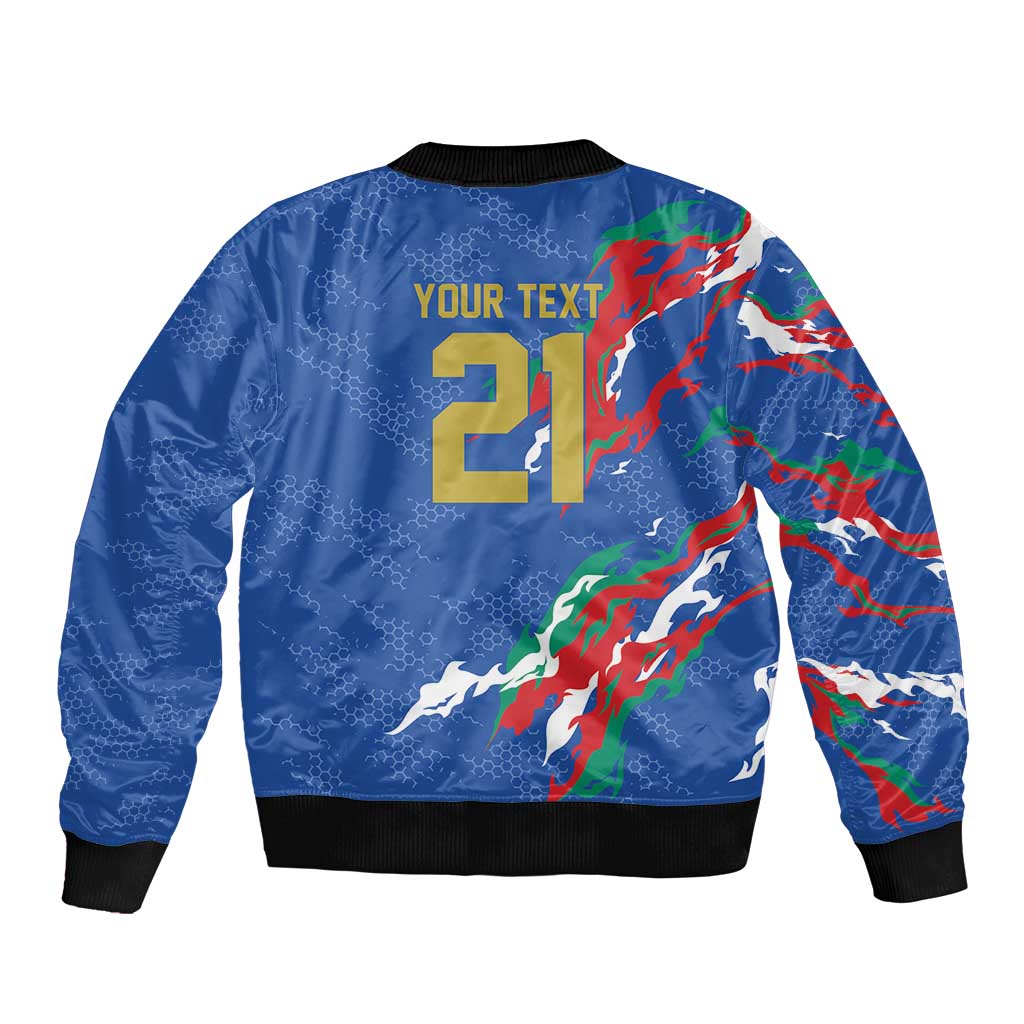 Custom Italy Rugby Pride Bomber Jacket Gli Azzurri Flame Fire Style