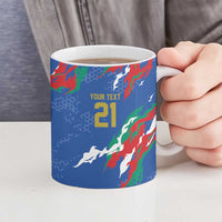 Custom Italy Rugby Pride Ceramic Mug Gli Azzurri Flame Fire Style