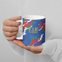 Custom Italy Rugby Pride Ceramic Mug Gli Azzurri Flame Fire Style