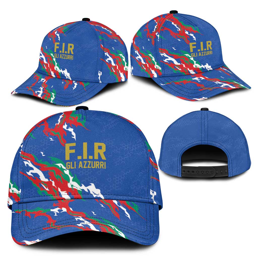 Italy Rugby Pride Classic Cap Gli Azzurri Flame Fire Style
