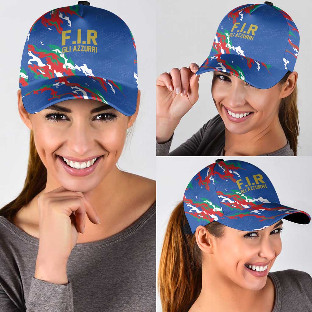 Italy Rugby Pride Classic Cap Gli Azzurri Flame Fire Style