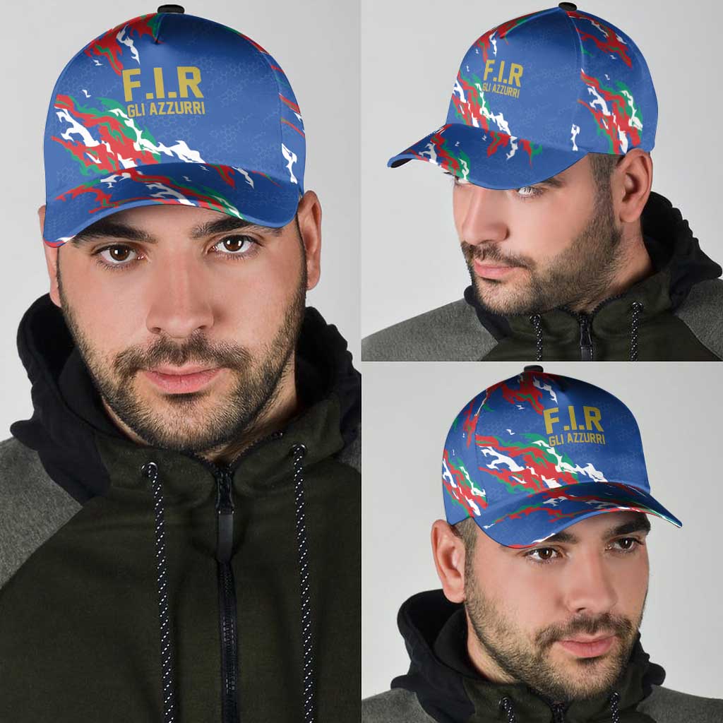 Italy Rugby Pride Classic Cap Gli Azzurri Flame Fire Style
