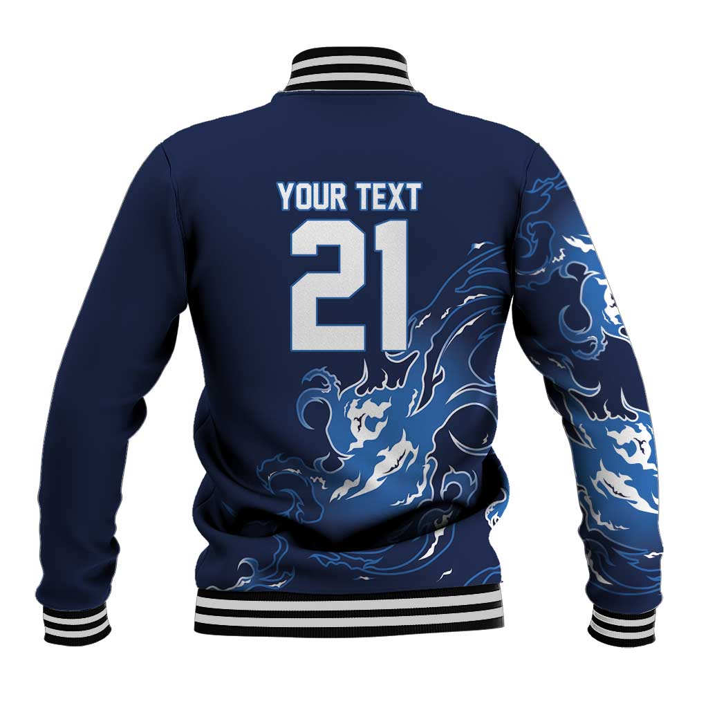 Custom Scotland Rugby Pride Baseball Jacket Thistle Flame Fire Style