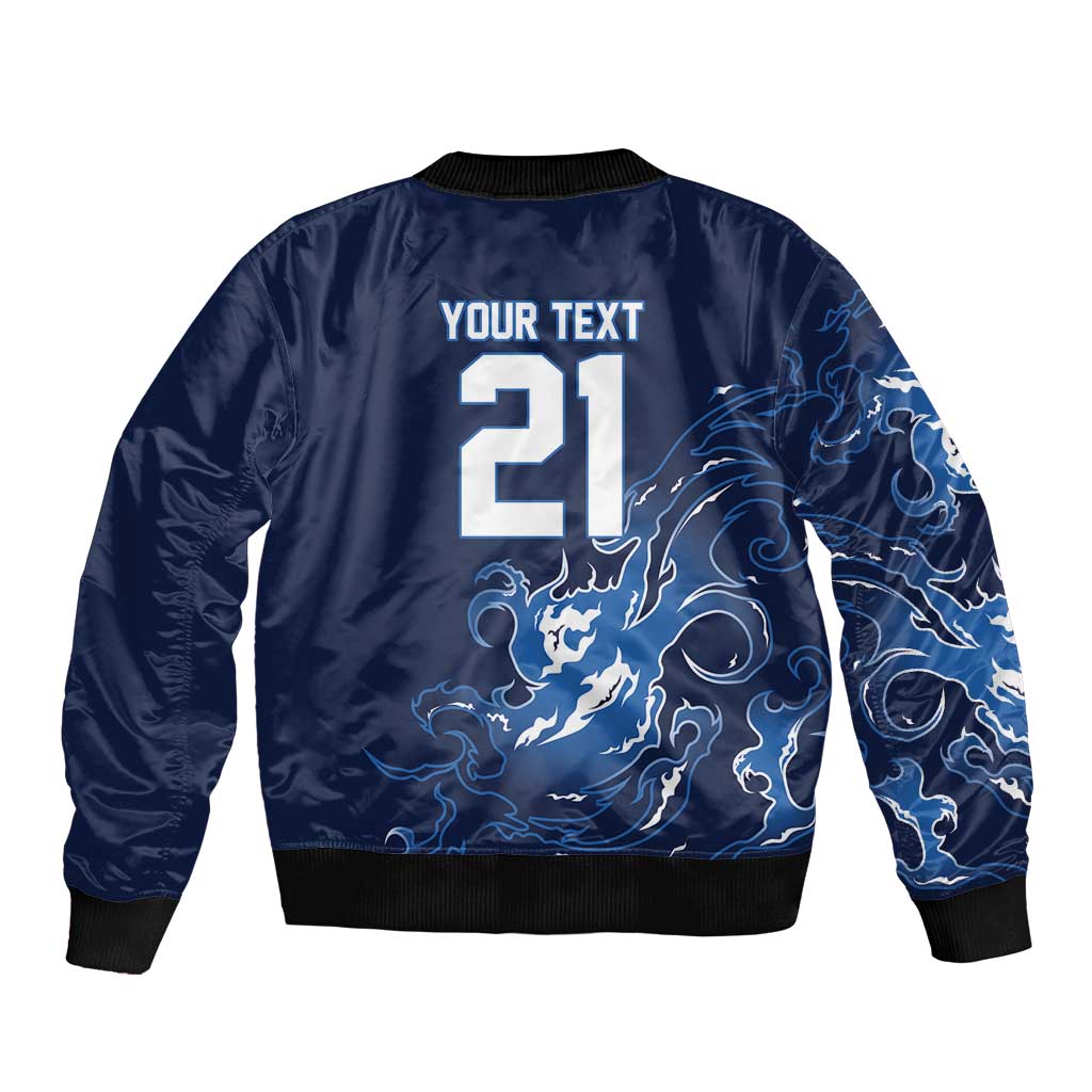 Custom Scotland Rugby Pride Bomber Jacket Thistle Flame Fire Style