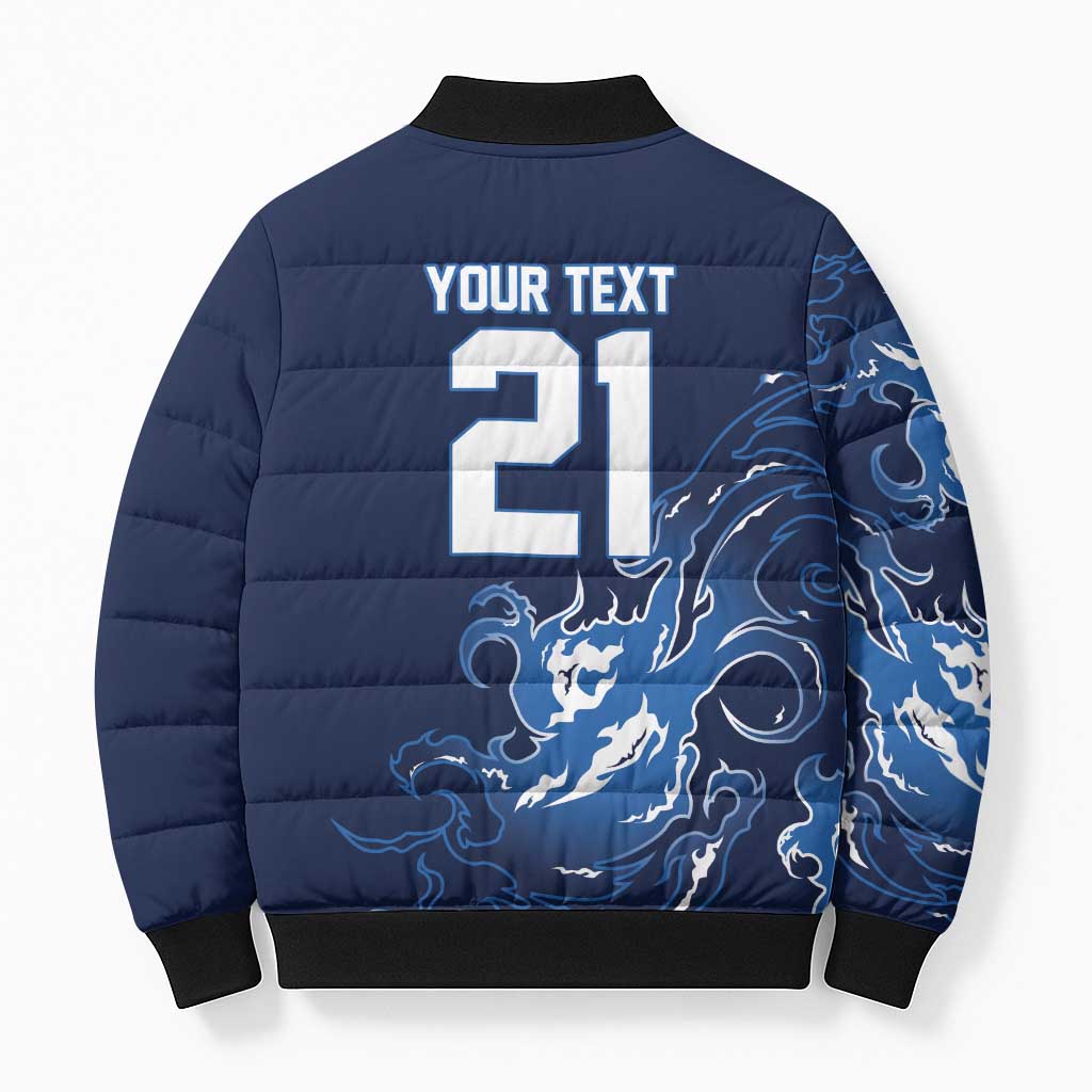 Custom Scotland Rugby Pride Bomber Puffer Jacket Thistle Flame Fire Style