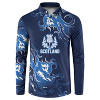 Custom Scotland Rugby Pride Button Sweatshirt Thistle Flame Fire Style