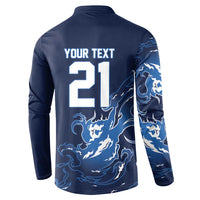 Custom Scotland Rugby Pride Button Sweatshirt Thistle Flame Fire Style