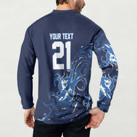 Custom Scotland Rugby Pride Button Sweatshirt Thistle Flame Fire Style