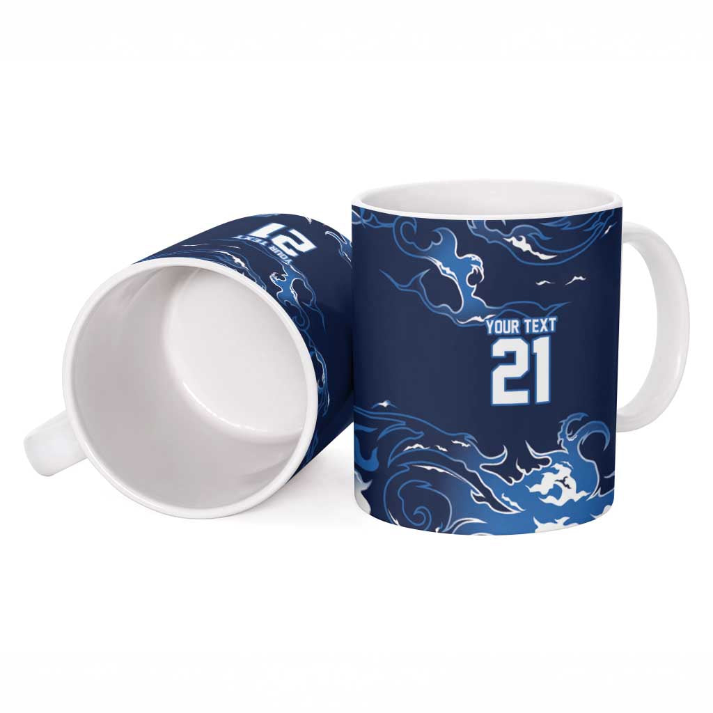 Custom Scotland Rugby Pride Ceramic Mug Thistle Flame Fire Style