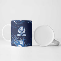 Custom Scotland Rugby Pride Ceramic Mug Thistle Flame Fire Style