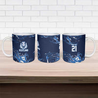 Custom Scotland Rugby Pride Ceramic Mug Thistle Flame Fire Style