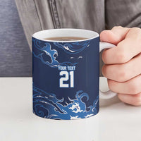 Custom Scotland Rugby Pride Ceramic Mug Thistle Flame Fire Style