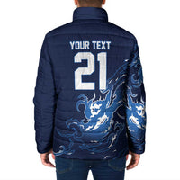 Custom Scotland Rugby Pride Padded Jacket Thistle Flame Fire Style