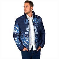 Custom Scotland Rugby Pride Padded Jacket Thistle Flame Fire Style