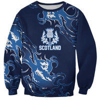 Custom Scotland Rugby Pride Sweatshirt Thistle Flame Fire Style