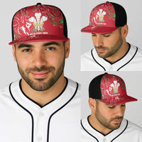 Wales Rugby Pride Baseball Net Cap Cymru Three feathers Flame Fire Style