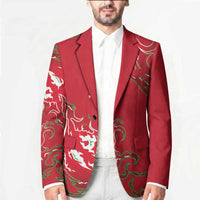 Custom Wales Rugby Pride Blazer Cymru Three feathers Flame Fire Style