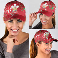 Wales Rugby Pride Classic Cap Cymru Three feathers Flame Fire Style