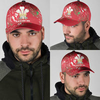 Wales Rugby Pride Classic Cap Cymru Three feathers Flame Fire Style