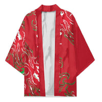 Custom Wales Rugby Pride Kimono Cymru Three feathers Flame Fire Style