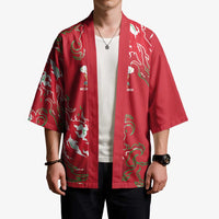 Custom Wales Rugby Pride Kimono Cymru Three feathers Flame Fire Style