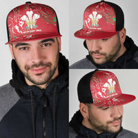 Wales Rugby Pride Mesh Trucker Cap Cymru Three feathers Flame Fire Style
