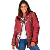 Custom Wales Rugby Pride Padded Jacket Cymru Three feathers Flame Fire Style