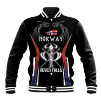 Custom Norway Viking Heritage Baseball Jacket Norge Never Falls Quarterfinal Edition