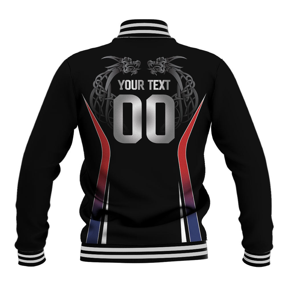Custom Norway Viking Heritage Baseball Jacket Norge Never Falls Quarterfinal Edition