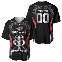 Custom Norway Viking Heritage Baseball Jersey Norge Never Falls Quarterfinal Edition