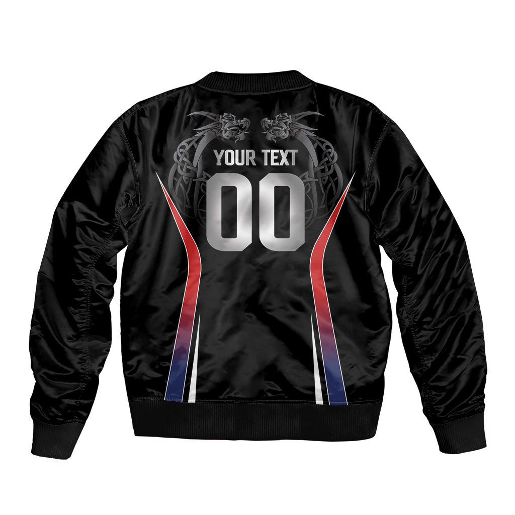 Custom Norway Viking Heritage Bomber Jacket Norge Never Falls Quarterfinal Edition