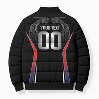 Custom Norway Viking Heritage Bomber Puffer Jacket Norge Never Falls Quarterfinal Edition