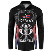 Custom Norway Viking Heritage Button Sweatshirt Norge Never Falls Quarterfinal Edition