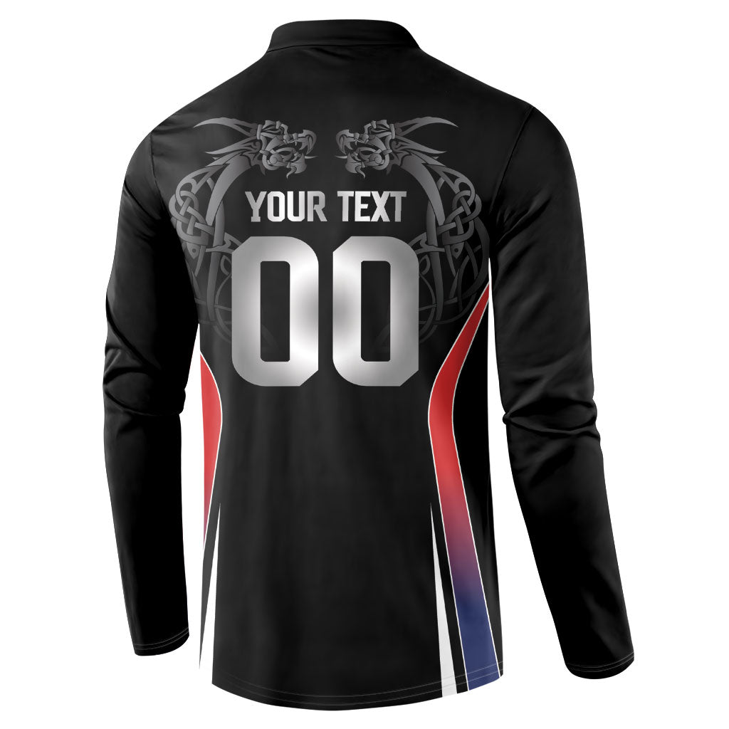 Custom Norway Viking Heritage Button Sweatshirt Norge Never Falls Quarterfinal Edition