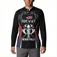Custom Norway Viking Heritage Button Sweatshirt Norge Never Falls Quarterfinal Edition