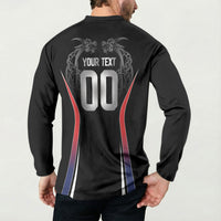 Custom Norway Viking Heritage Button Sweatshirt Norge Never Falls Quarterfinal Edition