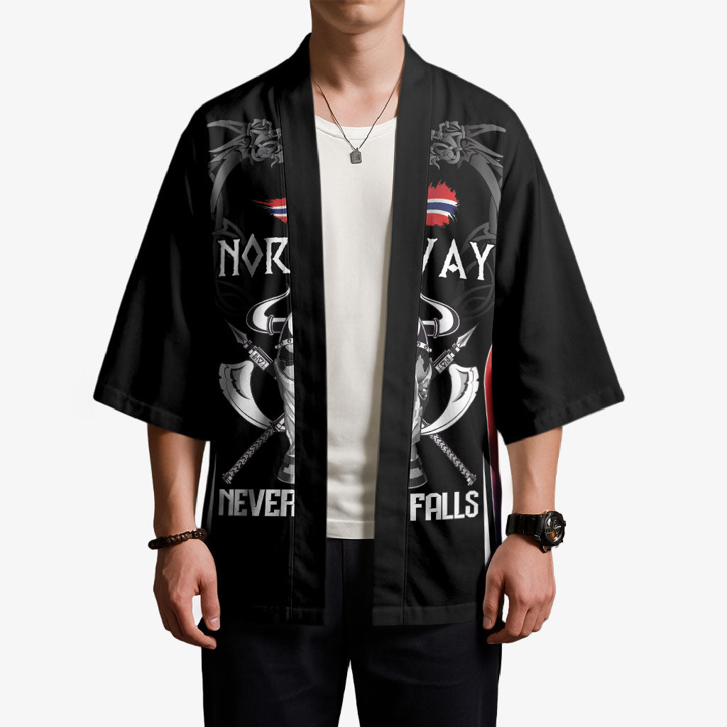 Custom Norway Viking Heritage Kimono Norge Never Falls Quarterfinal Edition