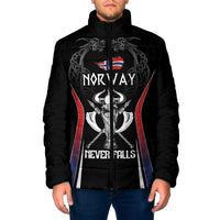 Custom Norway Viking Heritage Padded Jacket Norge Never Falls Quarterfinal Edition
