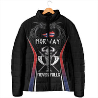 Custom Norway Viking Heritage Padded Jacket Norge Never Falls Quarterfinal Edition