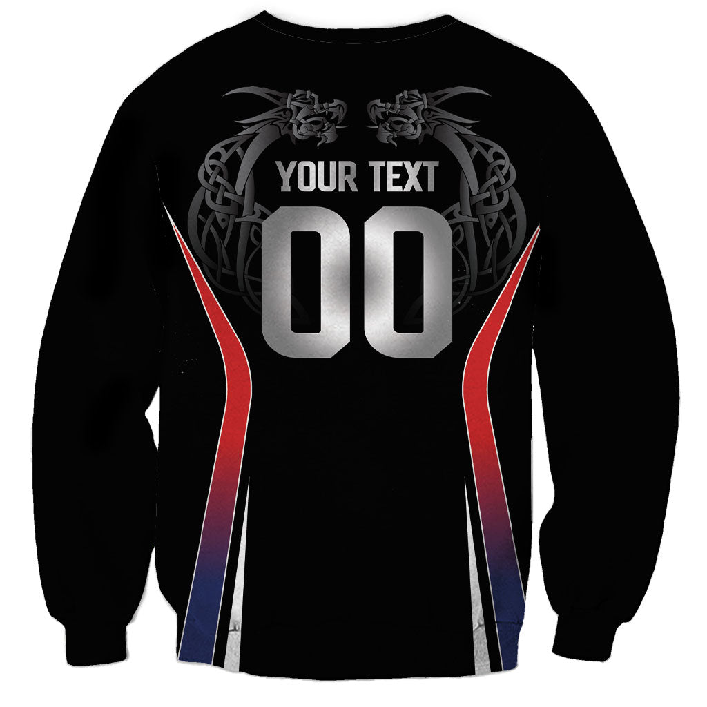 Custom Norway Viking Heritage Sweatshirt Norge Never Falls Quarterfinal Edition