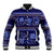 Azerbaijan Baseball Jacket Traditional Pattern Ornament With Flowers Buta Blue LT9 - Wonder Print Shop