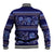 Azerbaijan Baseball Jacket Traditional Pattern Ornament With Flowers Buta Blue LT9 - Wonder Print Shop