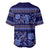 Azerbaijan Baseball Jersey Traditional Pattern Ornament With Flowers Buta Blue LT9 - Wonder Print Shop