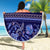 Azerbaijan Beach Blanket Traditional Pattern Ornament With Flowers Buta Blue LT9 - Wonder Print Shop