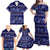 Azerbaijan Family Matching Off Shoulder Maxi Dress and Hawaiian Shirt Traditional Pattern Ornament With Flowers Buta Blue LT9 - Wonder Print Shop